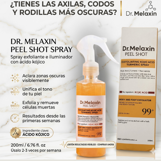 Dr. Melaxin- Recupera el tono uniforme en 2 a 3 semanas - sin frotar ni irritar tu piel.