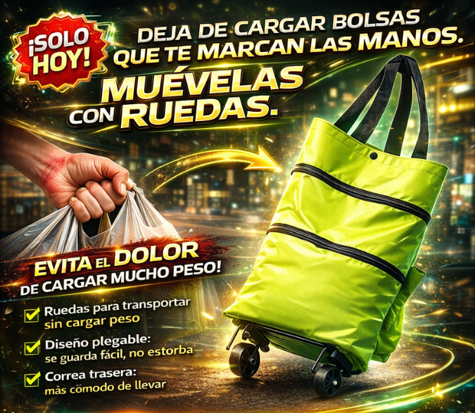 Carrito Plegable: Un solo viaje, cero dolor de manos.