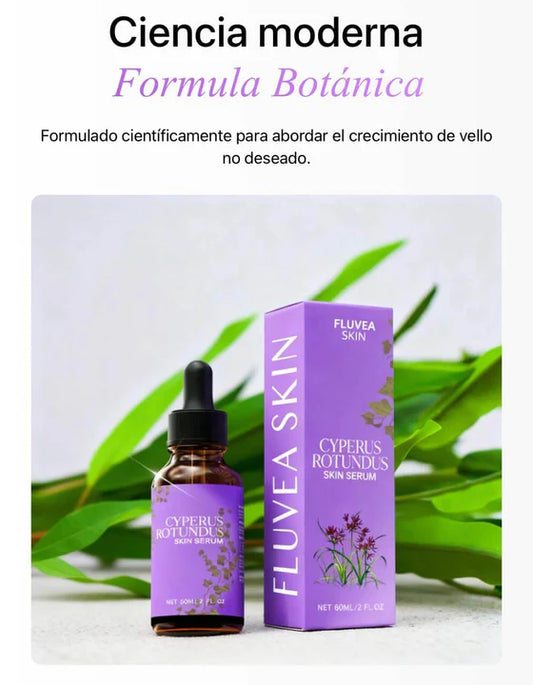 FluvéaSkin® - Vello Más Fino y Menos Visible con Raiz de Cyperus Rotundus