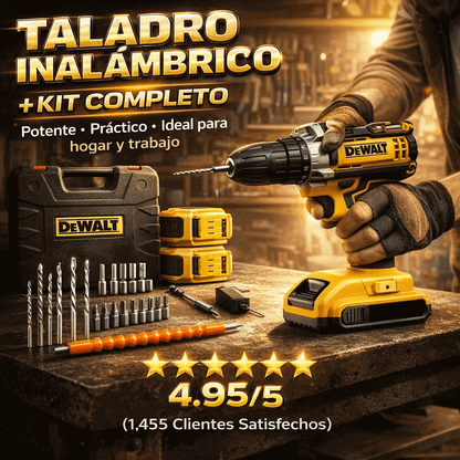 INALÁMBRICO ATORNILLADOR + 26 ACCESORIOS + 2 BATERIAS REGALO 🎁