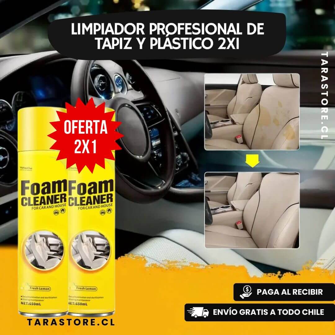 Espuma Limpiadora Total: Saca la mugre más pegada en segundos y sin restregar.