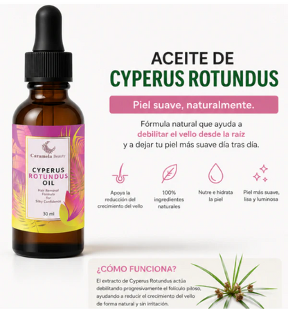 Aceite Depilador Natural de Cyperus Rotundus 30ml | Reduce el Vello y Suaviza la Piel