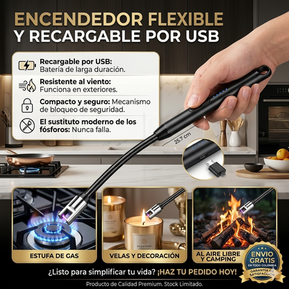 ENCENDEDOR PRO: Controla tu parrilla con un solo clic. Cero fósforos húmedos y cero quemaduras.