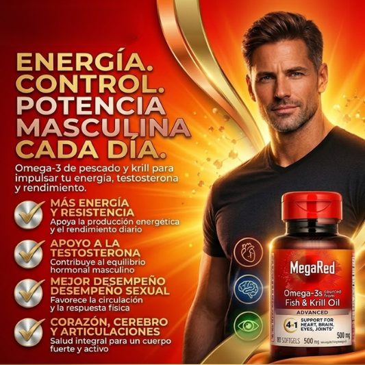 MegaRed Omega: Recupera la Fuerza, el Vigor y el Enfoque de tus 20s.