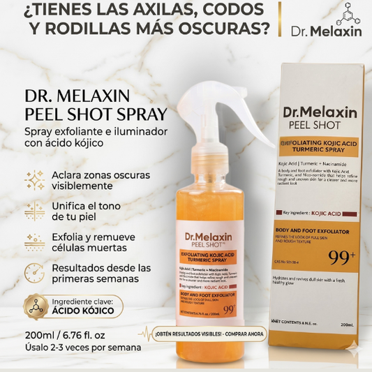 Dr. Melaxin- Recupera  el tono uniforme   en 2 a 3 semanas -  sin frotar ni irritar tu piel.