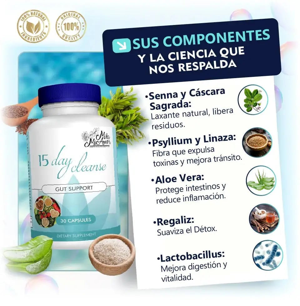 Clean15: Desinflama tu barriga y pierde peso en 15 días. Sin aguantar hambre.