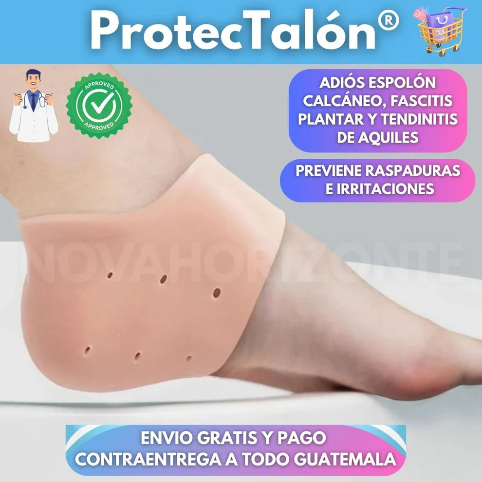 ProtecTalón® | Elimina el dolor de talón al instante. Cero plantillas incómodas. (¡Incluye un par de protectores!)